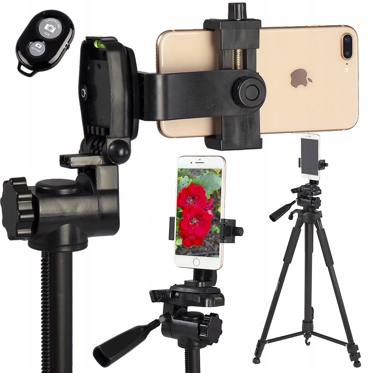 PHOENIX CG-2015 Statief met Telefoonhouder en Bluetooth Afstandsbediening