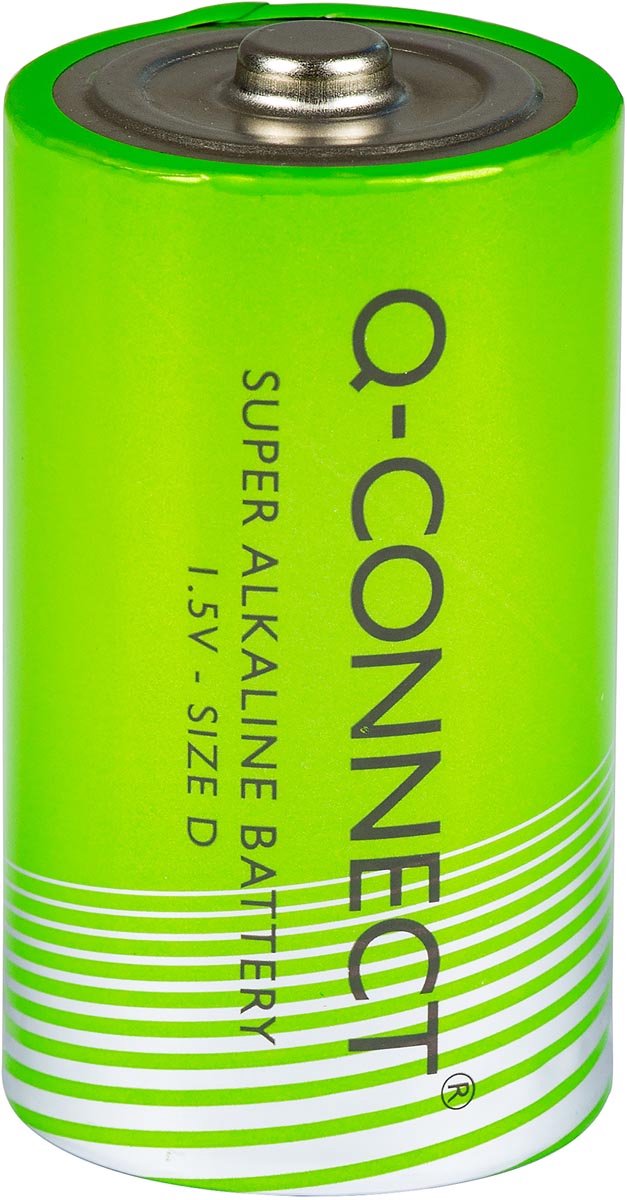 Q-CONNECT batterij | alkaline | D | blister van 2 stuks