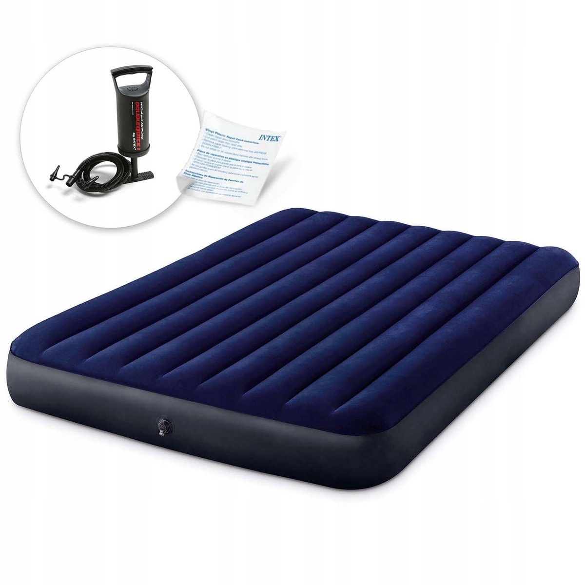 Intex Luchmatras Dubbel 203x152x25cm met Pomp & Kussens