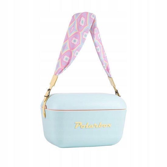 Polarbox Retro Textiel Koelbox Band Geel - Luxe Leren Accent van Polarbox — afbeelding 4