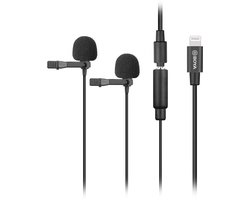 Boya BY-M2D Duo Clip-on Lavalier Microfoon voor iOS