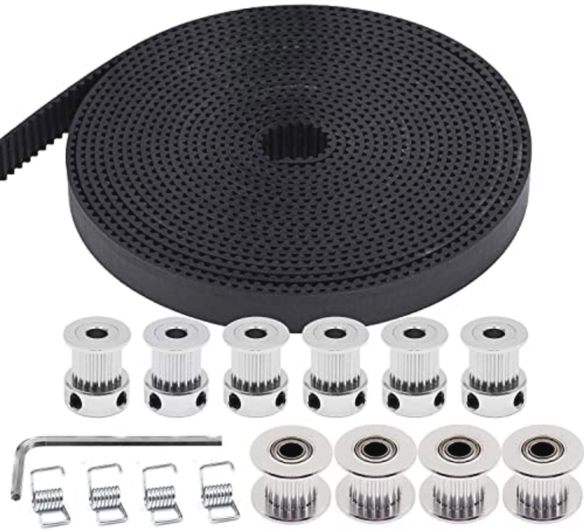 5M GT2 Tandriem 10mm met Poelies en Spanrollen voor 3D-printers