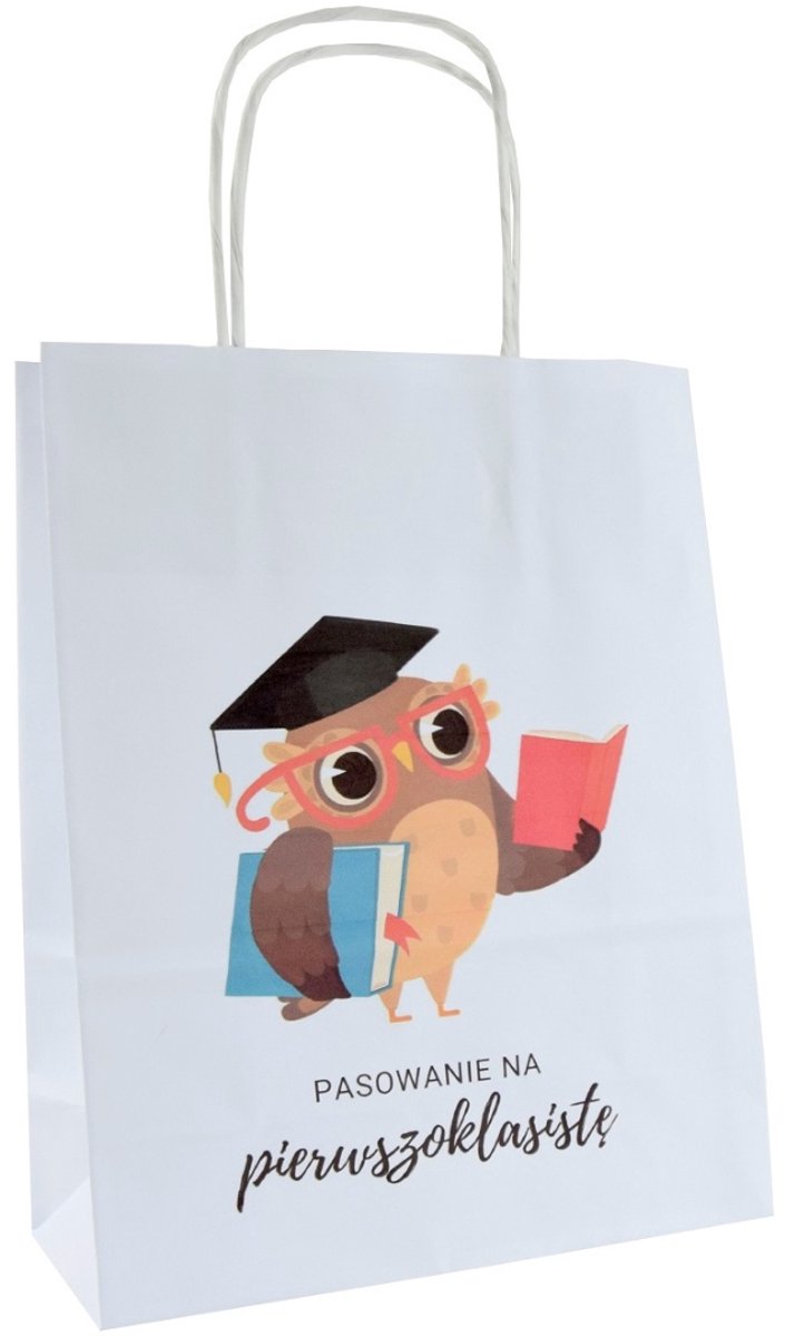 Papieren Schooltas 18x8x22cm met Kinderprint - Ideaal voor School- of Kleuteropname