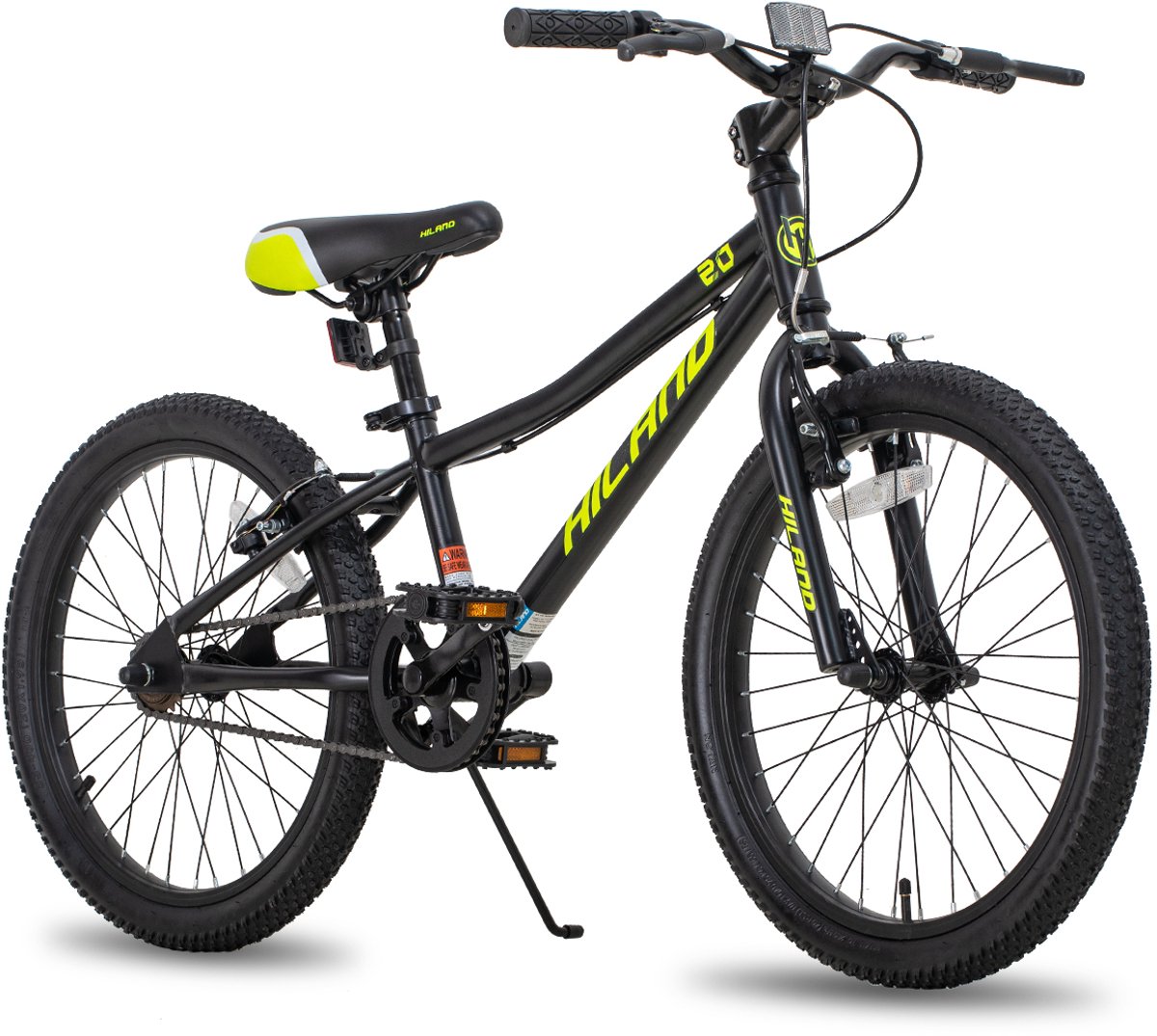 Hiland Climber Tiener Forensen Stadsfiets - 20 inch - Single Speed - V-Brake - Zwart - Geschikt voor buitenactiviteiten in de lente