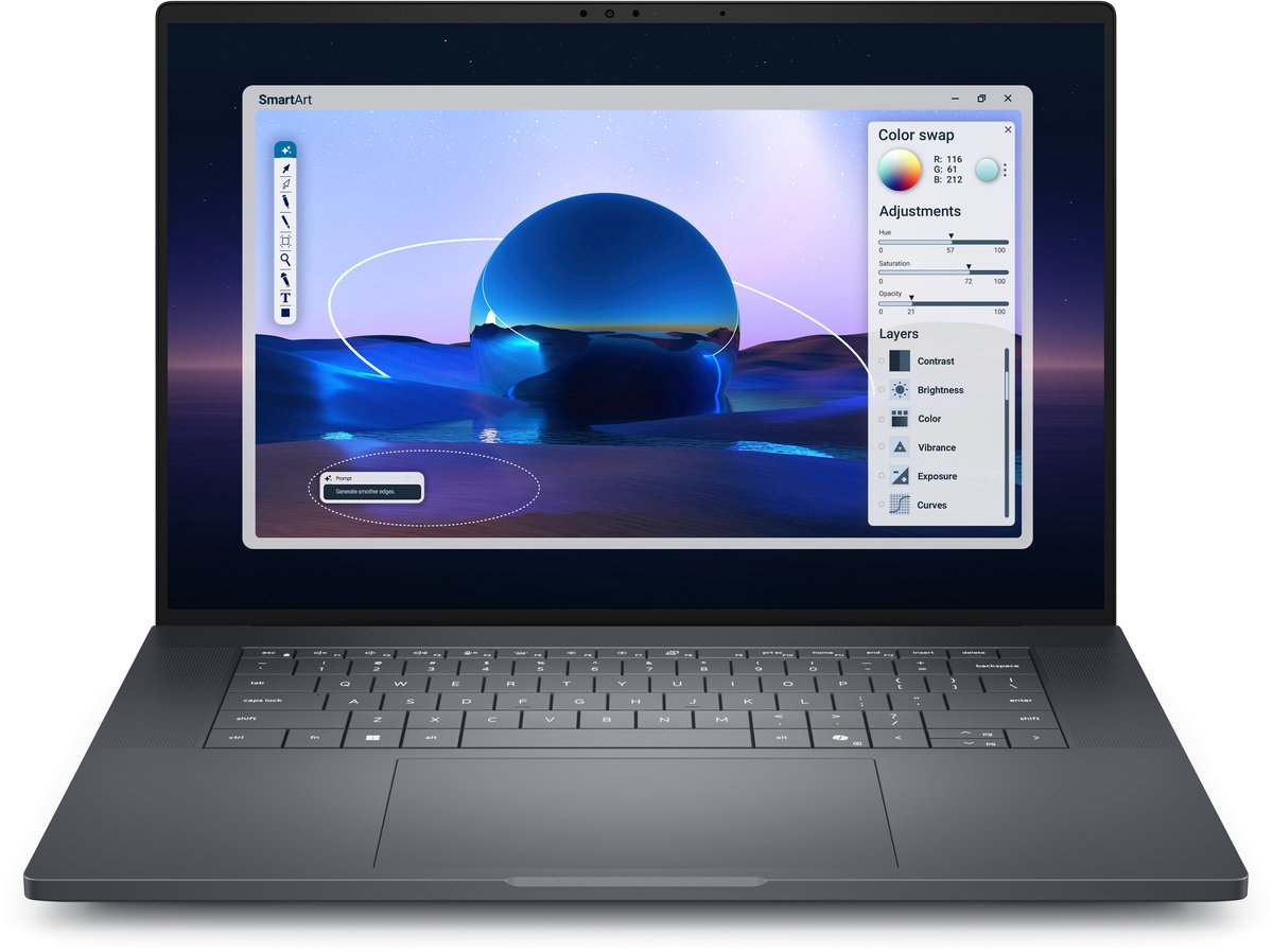 "DELL Pro Max 16 Premium MA16250 Intel Core Ultra 7 265H Mobiel werkstation 40,6 cm (16"") Full HD+ 32 GB LPDDR5x-SDRAM 1 TB SSD NVIDIA RTX PRO 2000 Blackwell Wi-Fi 7 (802.11be) Windows 11 Pro Tsjechisch, Slovaaks Zwart"