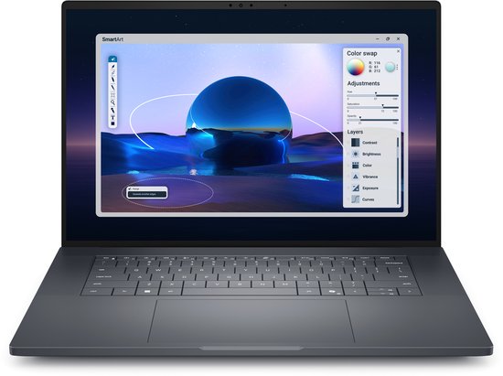 "DELL Pro Max 16 Premium MA16250 Intel Core Ultra 7 265H Mobiel werkstation 40,6 cm (16"") Full HD+ 32 GB LPDDR5x-SDRAM 1 TB SSD NVIDIA RTX PRO 2000 Blackwell Wi-Fi 7 (802.11be) Windows 11 Pro Tsjechisch, Slovaaks Zwart" - Dell - Hoofdafbeelding