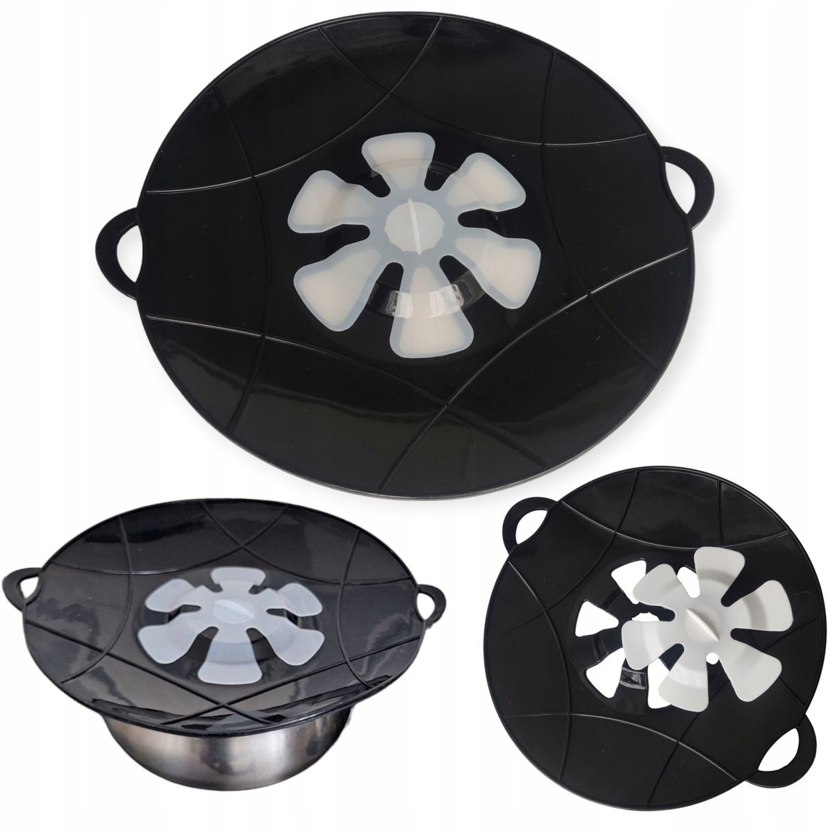 Merkloze Siliconen Deksel voor Kookpotten - Anti-Overkoken, 30cm