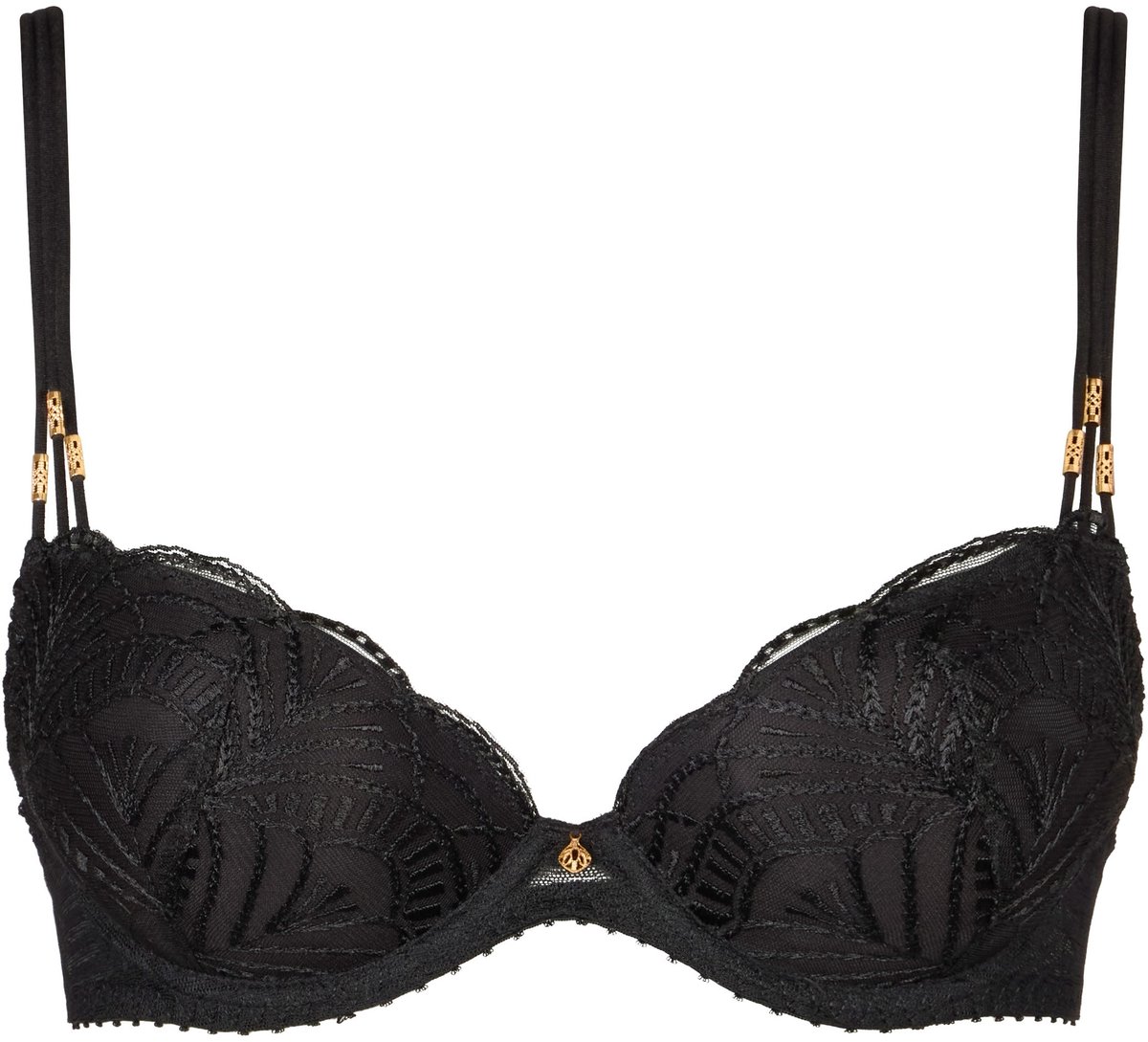 Aubade Vibes Push Up Bh 2BN08 NOIR - maat EU 70D / FR Zwart