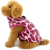 Hondenjas - Hondentrui - Hond Warme jas - Jas Vest Harnas - Kleine Honden Puppy's Katten - Winterkleding Camouflage - Perfect voor Chihuahua - Feestdecoratie - Kerstversiering - Kerst - M - Rozerood