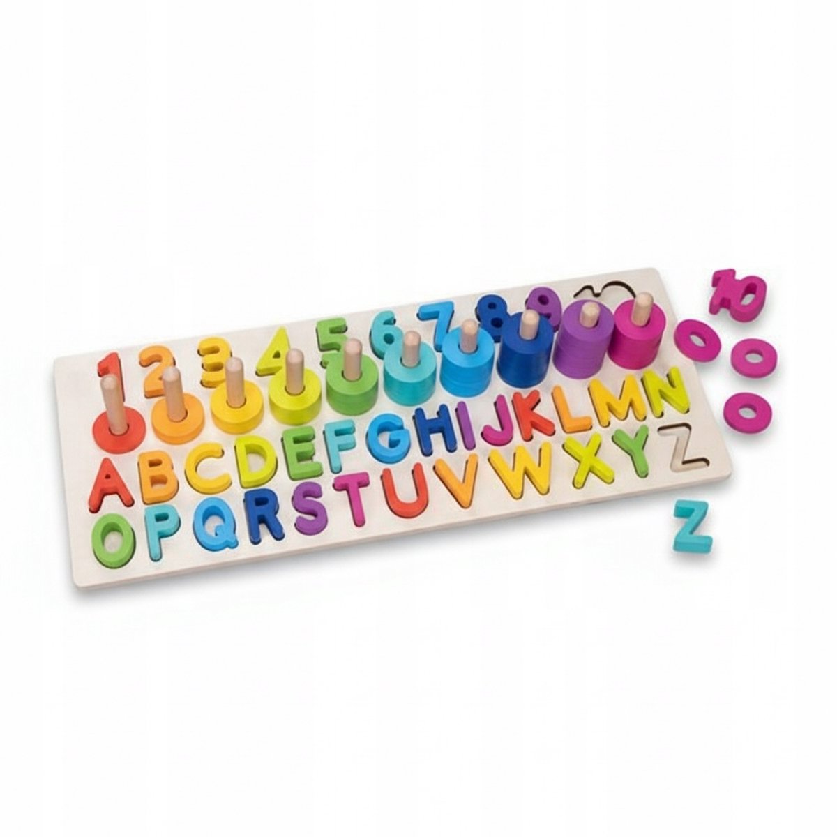 Montessori Houten Alfabet & Cijferpuzzel - Educatief Speelgoed