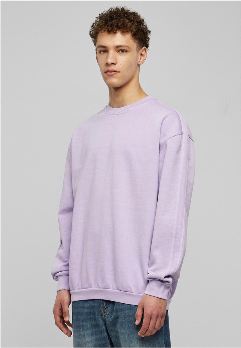 Urban Classics Heavy Terry Garment Dye Crewneck sweater/trui 4XL Pastelpaars