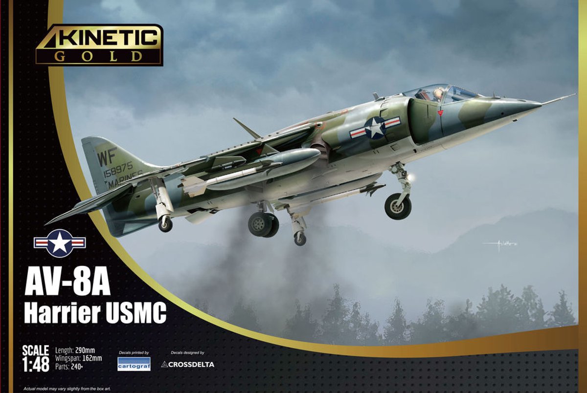KINETIC K48072 AV-8A USMC Bouwpakket Schaal 1:48