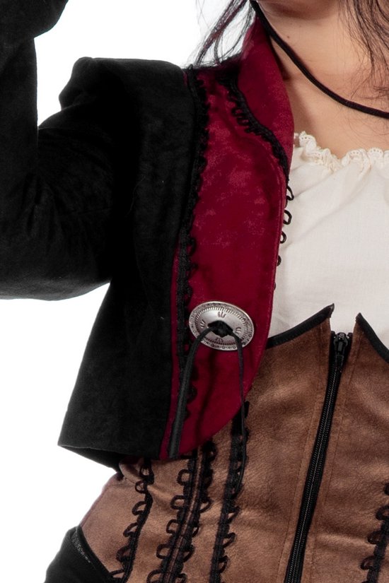 Wilbers & Wilbers - Costume de Cowboy & Cowgirl - Western authentique Lady Celeste - Femme - Marron, Zwart, Wit / Beige - Taille 46 - Déguisements - Déguisements