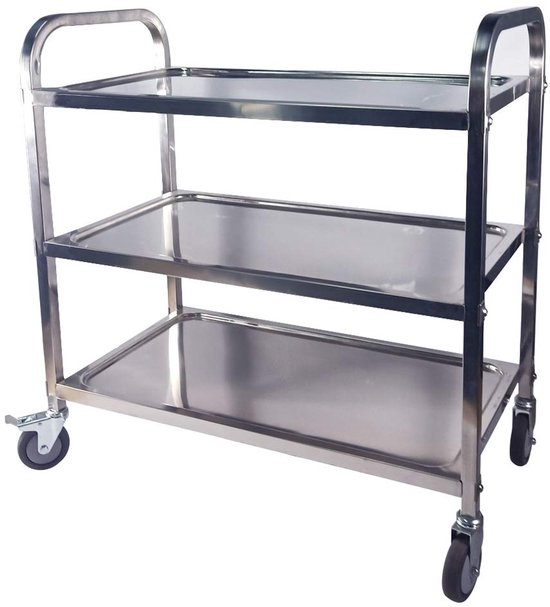 Royal Catering Serveerwagen - 3 planken - royal_catering - tot 240 kg - planken: 89,5 x 49,5 cm