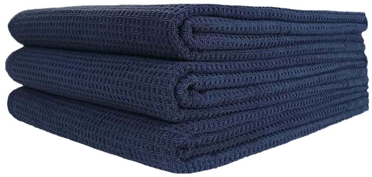 Gofre badlaken 100x150cm, 420g/m², 100% katoen, navy blauw