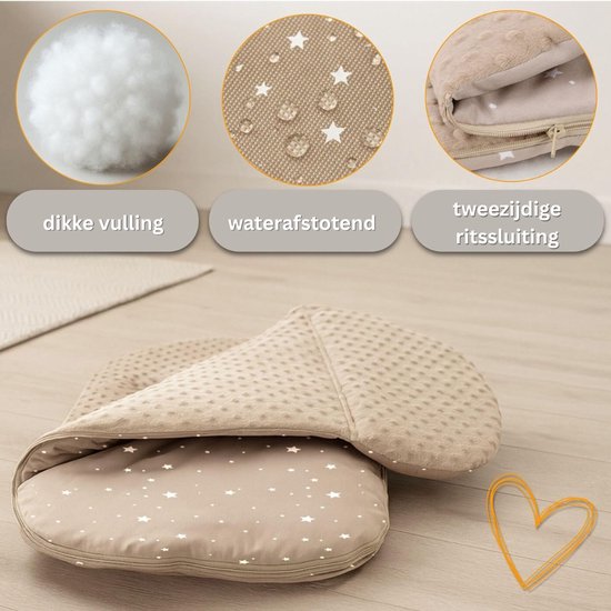 DailySupplies® Voetenzak Buggy - Kinderwagen Wiegdeken - Universeel - Grijs van Merkloos — afbeelding 2
