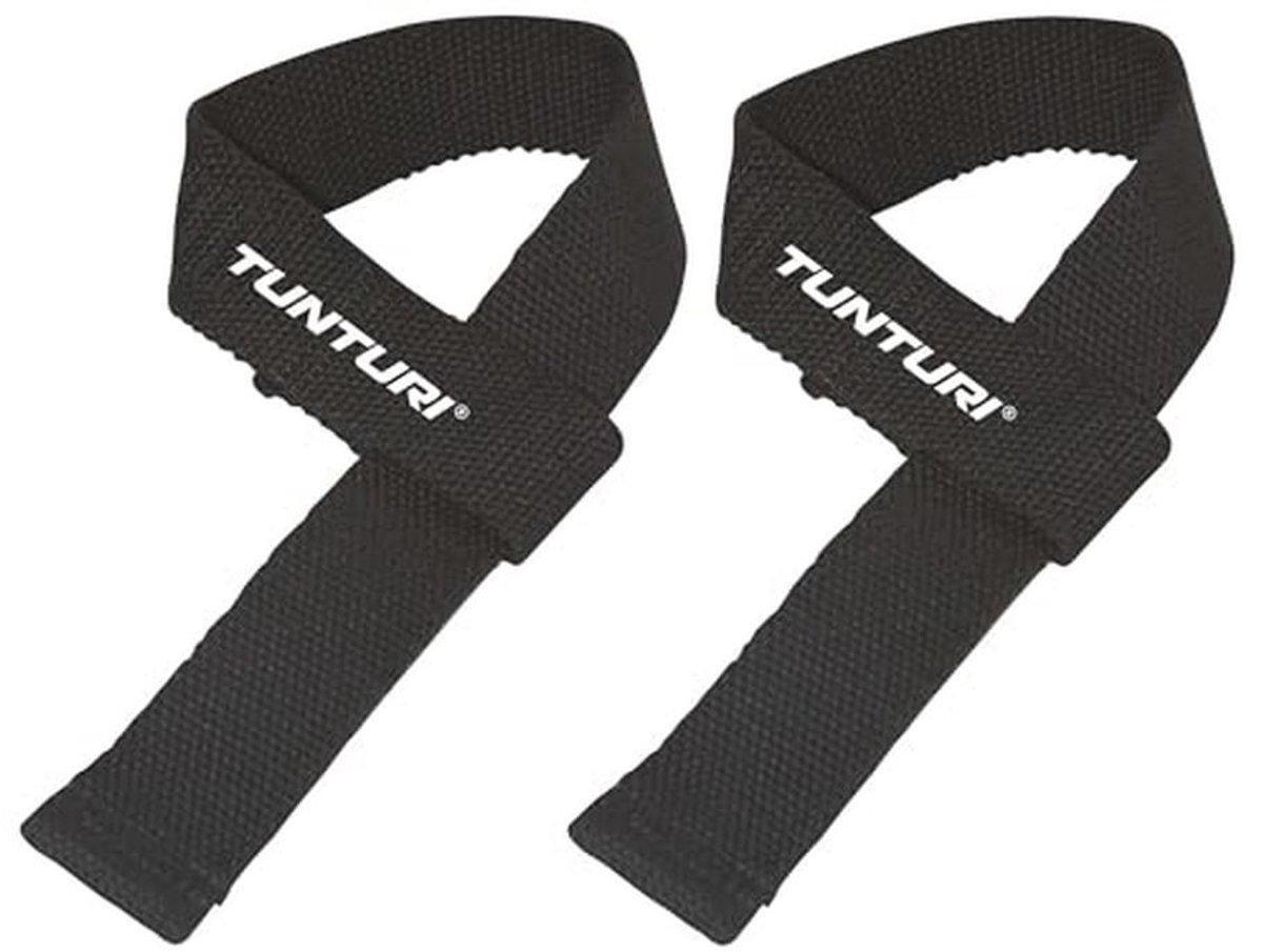 Powerlifting Straps voor Deadlifts - Zwarte Gewichtheffer Riemen