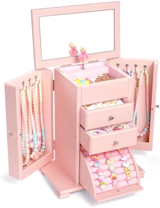 Art Lins Elle Ballerina Muziek sieradendoosje met slot, houten aandenkistje met opwindbaar zwanenmeer, klein (Lavender Art Lins Elle Ballerina Muziek sieradendoosje met slot, houten aandenkistje met opwindbaar zwanenmeer, klein (Lavender