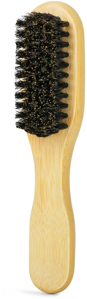 TuseRxln Haarborstel met Varkenshaar – Boar Bristle Brush – Gepolijste Houten Handgreep – Voor Kort en Lang Haar – 15,1 cm
