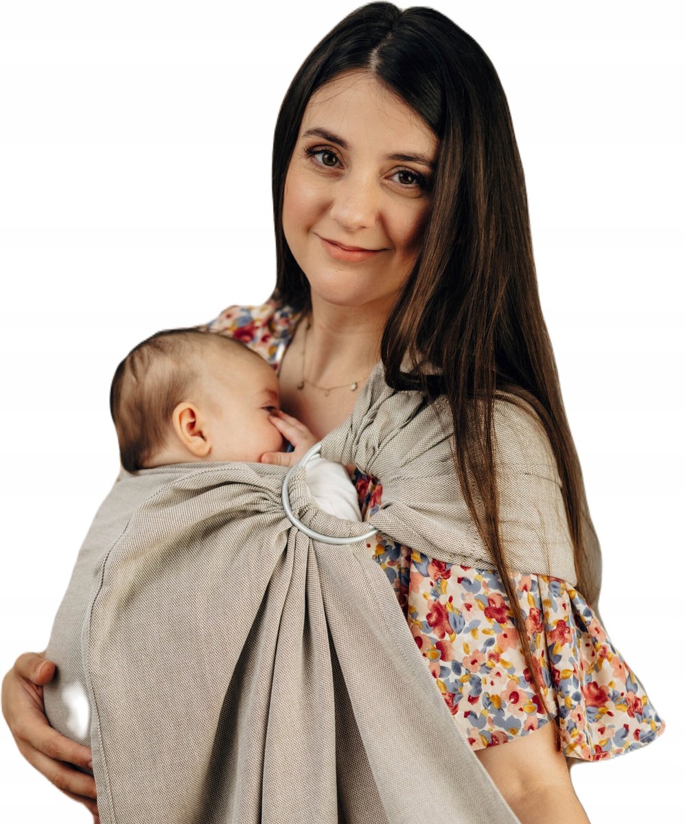LennyLamb Ring Sling Draagdoek - Pindakaas