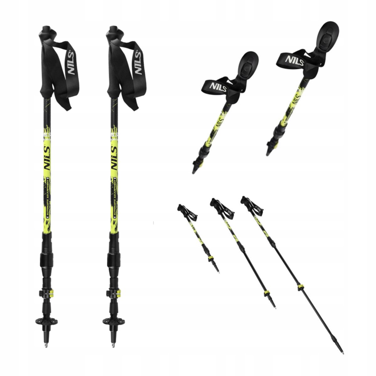 Nils TK8608 Trekkingstokken Aluminium - Verstelbaar & Automatisch