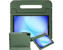 Hoesje - Geschikt voor Samsung Galaxy Tab A11 Plus / A9 Plus - Kinderhoes Shockproof Bumper - Kidsproof Case - Tablethoes - Kinder Hoes Cover - Donkergroen