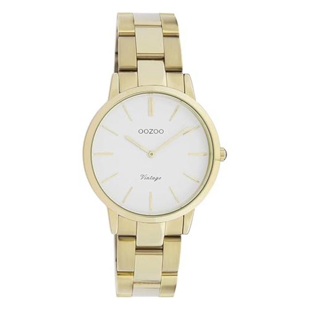 Vintage dameshorloge met roestvrijstalen schakelarmband 34 mm