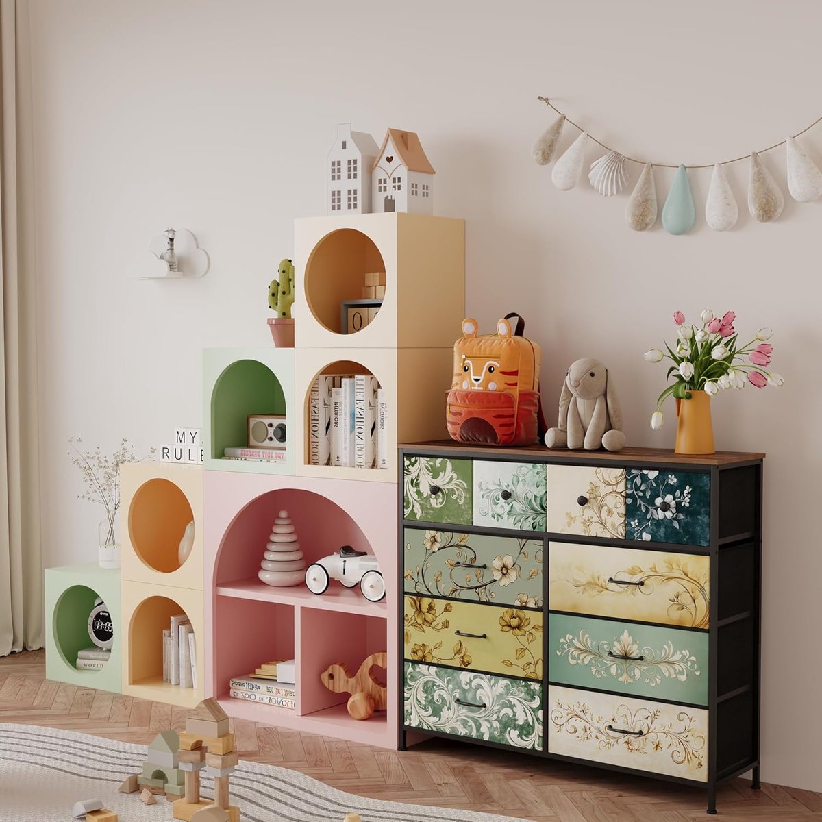 Dressoir met 10 Laden – - Bruin - Altameubel – Stoffen Opbergkast voor - Medahomestore