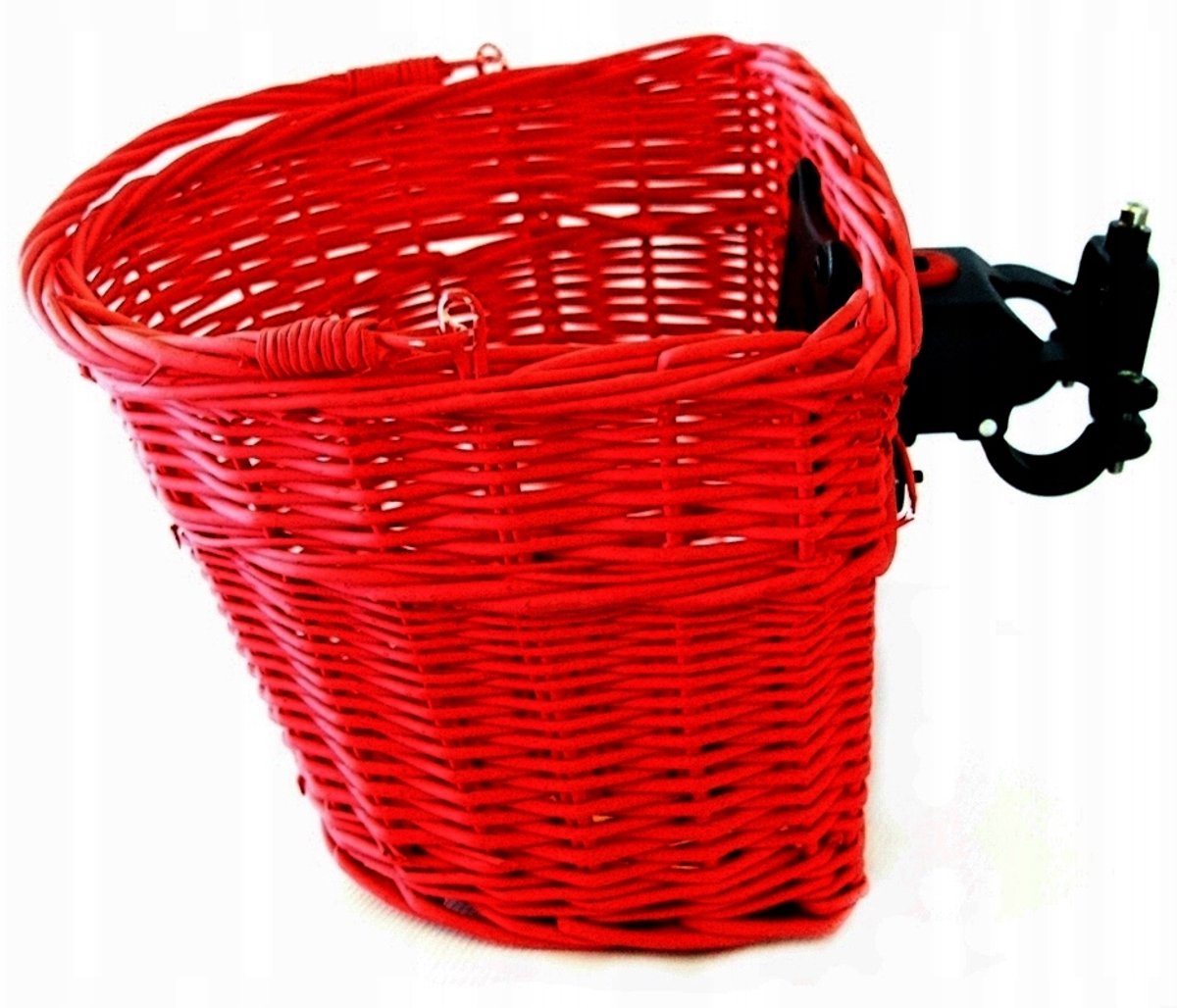 Merkloze Rotan Fietsmand met Kliksysteem, Rood