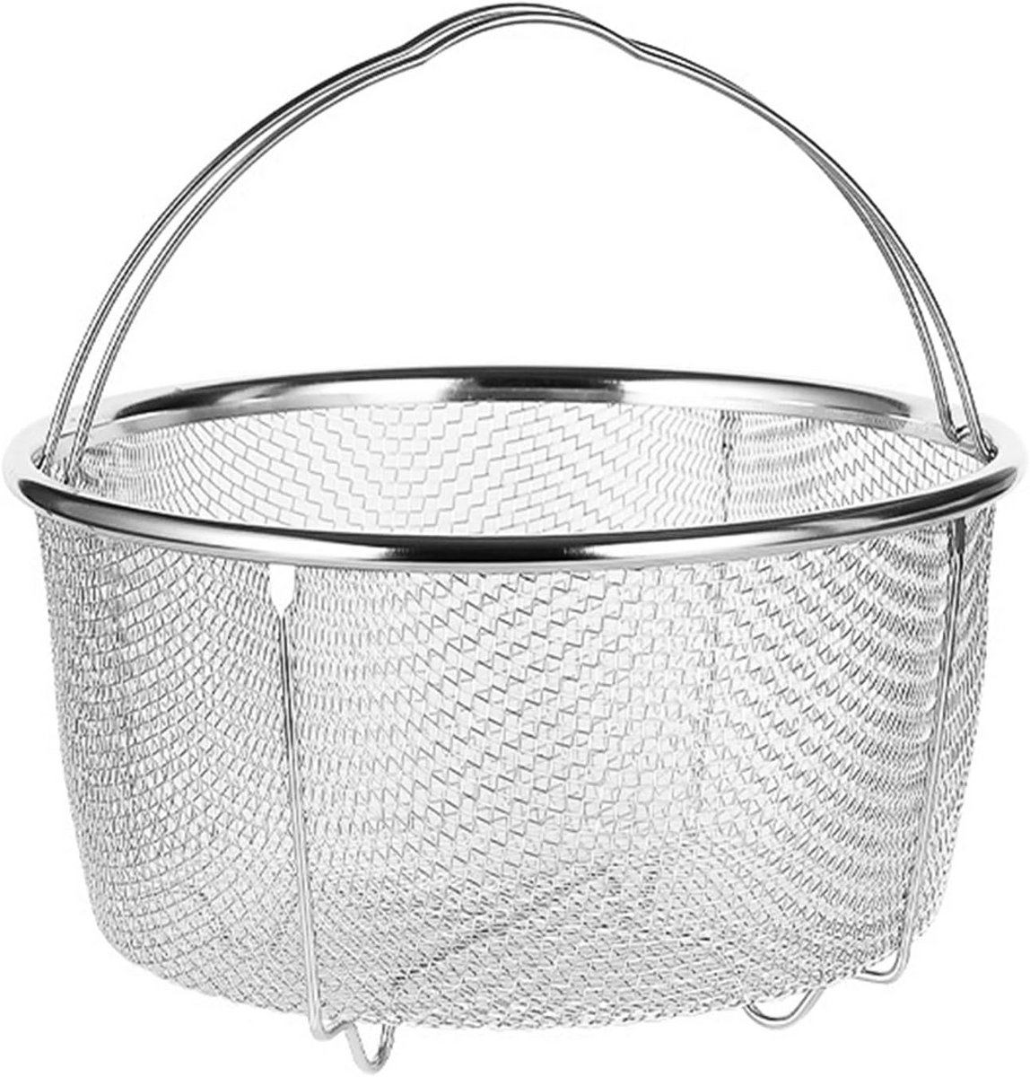 Stoommand RVS 20CM - Hittebestendig voor Koken in Pan of Pan - Inklapbaar met Handvatten