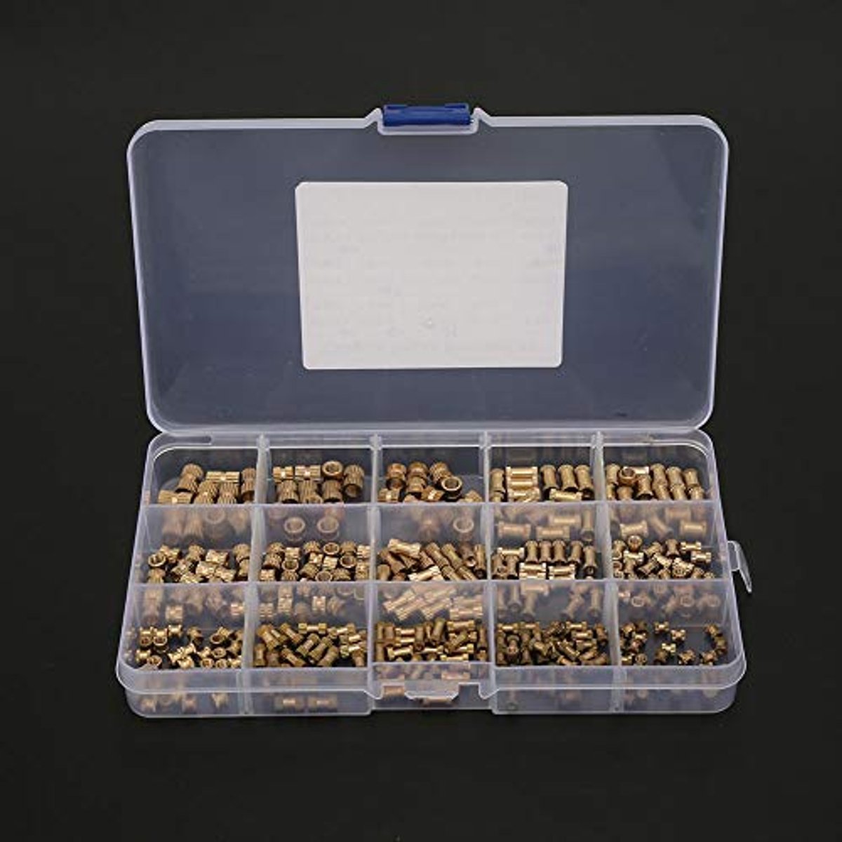 330pcs M2 M3 M4 M5 Binnendraad, Messing Gekartelde Schroefdraad Insert Embedment Noten Moer Warmte Set Insert Assortiment, voor 3D Prints en Meer Projecten