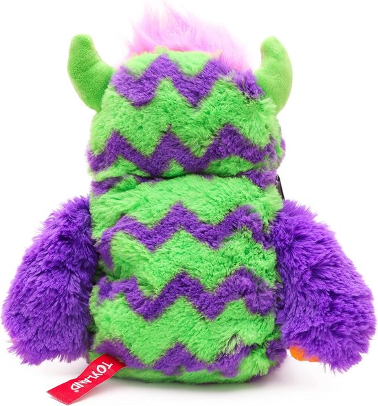 Knuffel Monster 23cm Paars Groen - Knuffeldier dat Zorgen Opeten — afbeelding 3