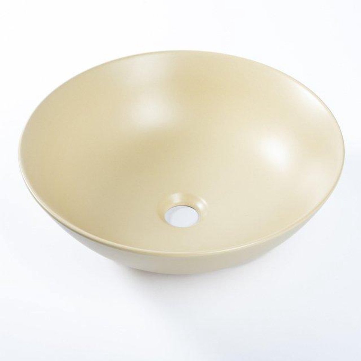 QeramiQ Dely Waskom - 40x40x15cm - rond - keramiek - beige