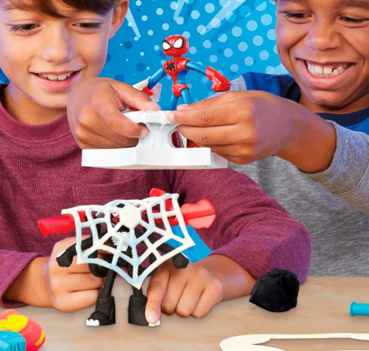 Play-Doh Marvel Spider-Man Werp en Snij Speelset - Boetseerklei - Inclusief 2 figuren — afbeelding 5