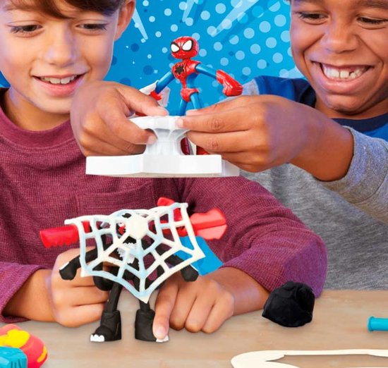 Play-Doh Marvel Spider-Man Werp en Snij Speelset - Boetseerklei - Inclusief 2 figuren