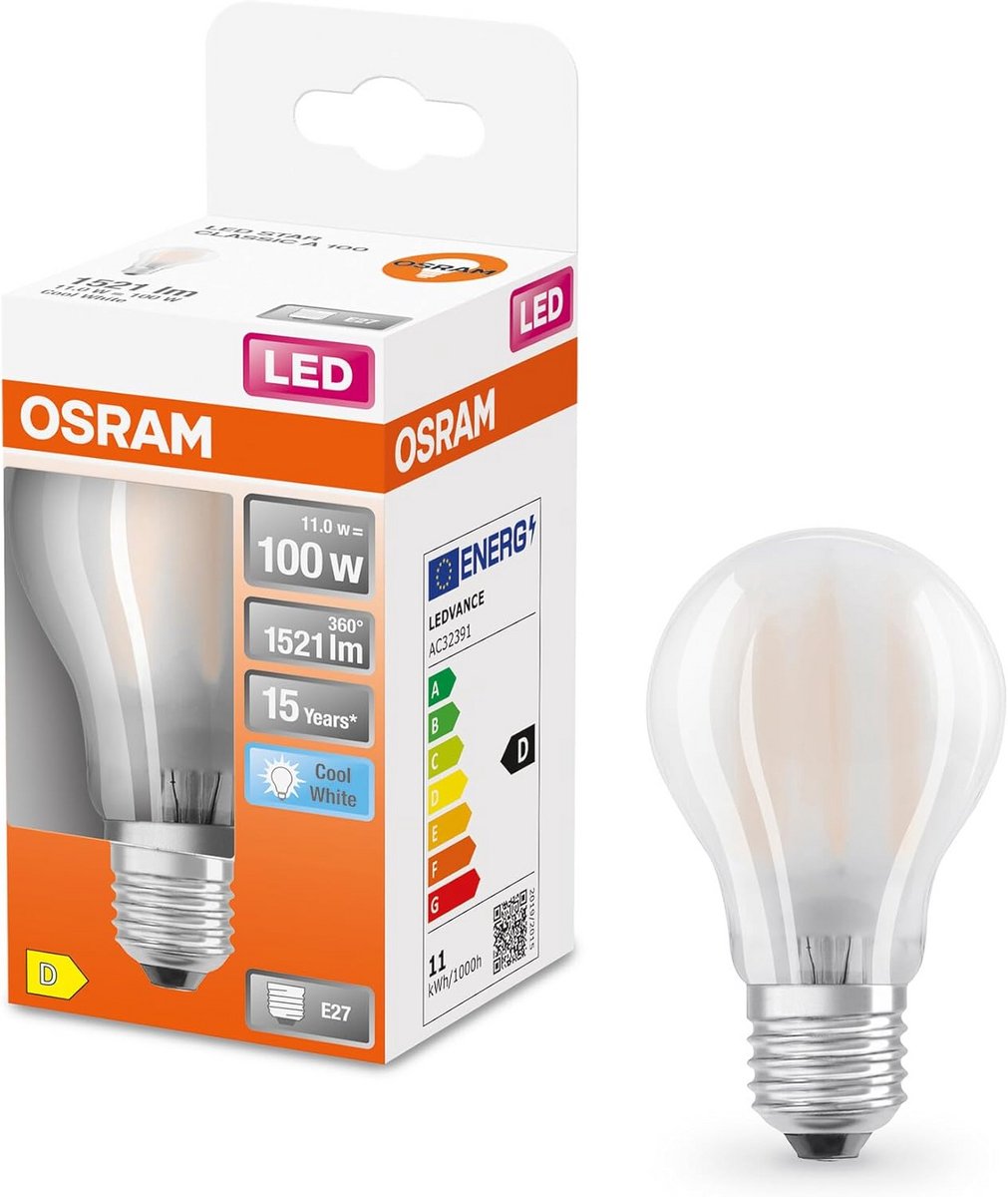 LED Lamp - Energiezuinige Lamp - Algemene Verlichting - Lage Energiekosten - E27 Fitting - Koel Wit