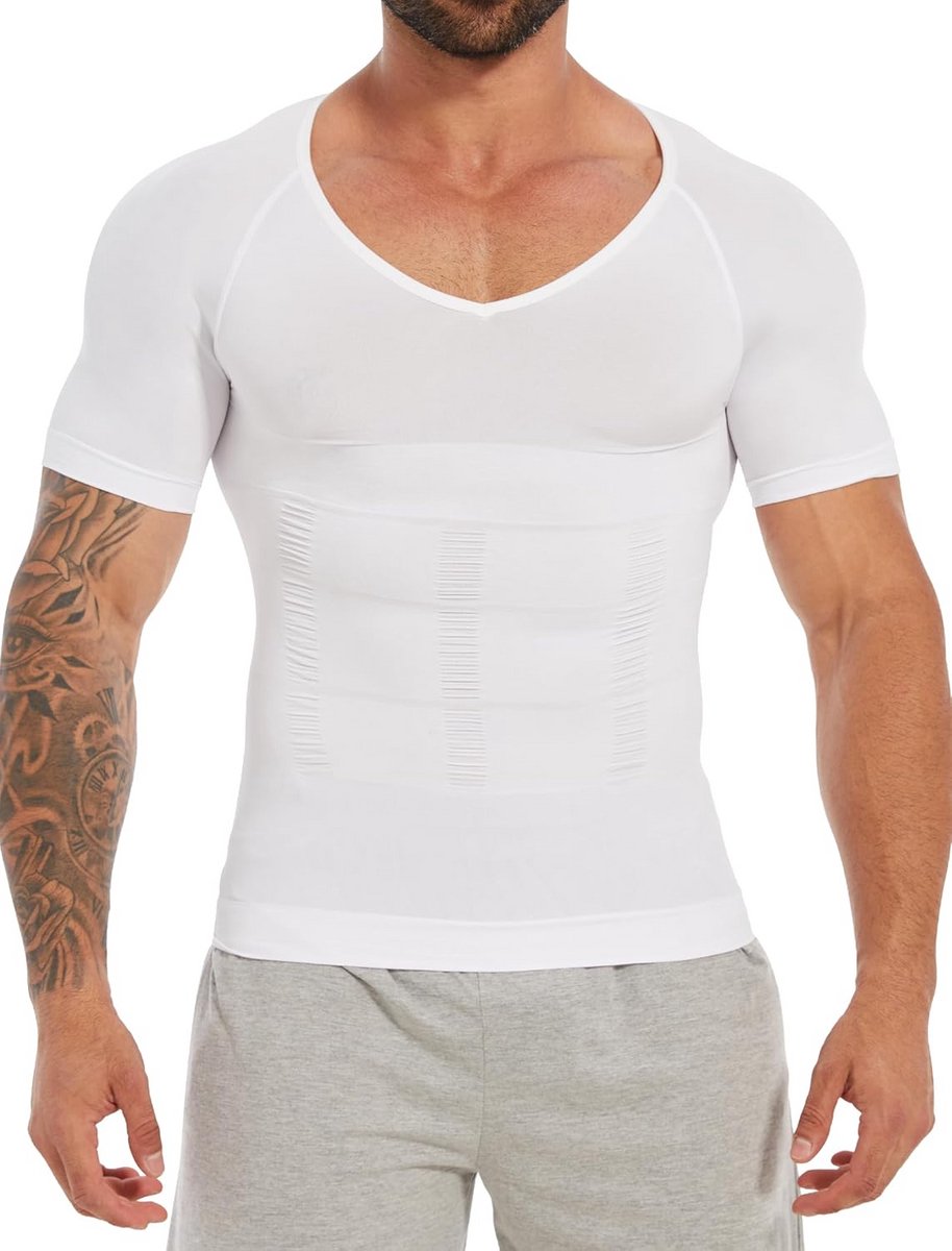 Heren Compressieshirt voor Sterke Buikcorrectie en Houding