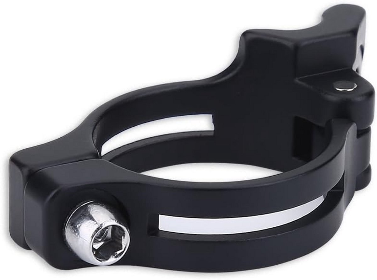 Fietsonderdeel Voorderailleur Klem Adapter 31.8/34.9 mm Zwart Aluminium