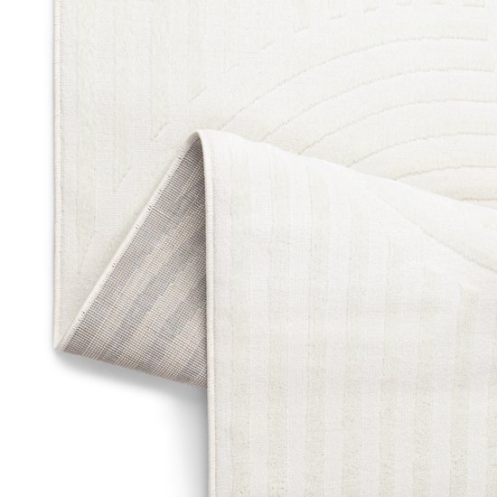 Tapiso Hygge Tapis Crème Géométrique Tapis de Salon Taille - 120x170