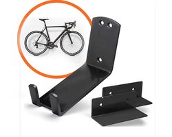 Fiets Ophangsysteem – Fiets muurbeugel - fiets haak - fiets ophangbeugel - fietsrek - Race fiets - Mountainbike - zwart