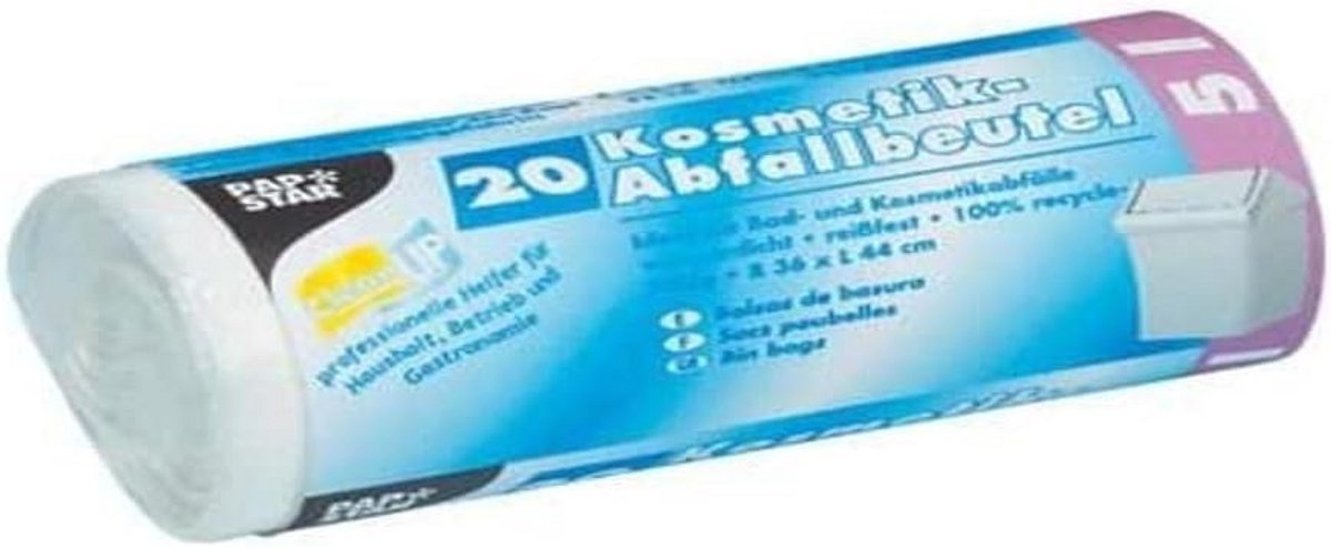 20 Witte Prullenbakzakken 5 Liter, Dunne Afvalzakken voor Klein Afval