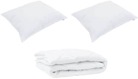 All-season dekbed met kussen 3 st | Beddengoed Wit Microvezel