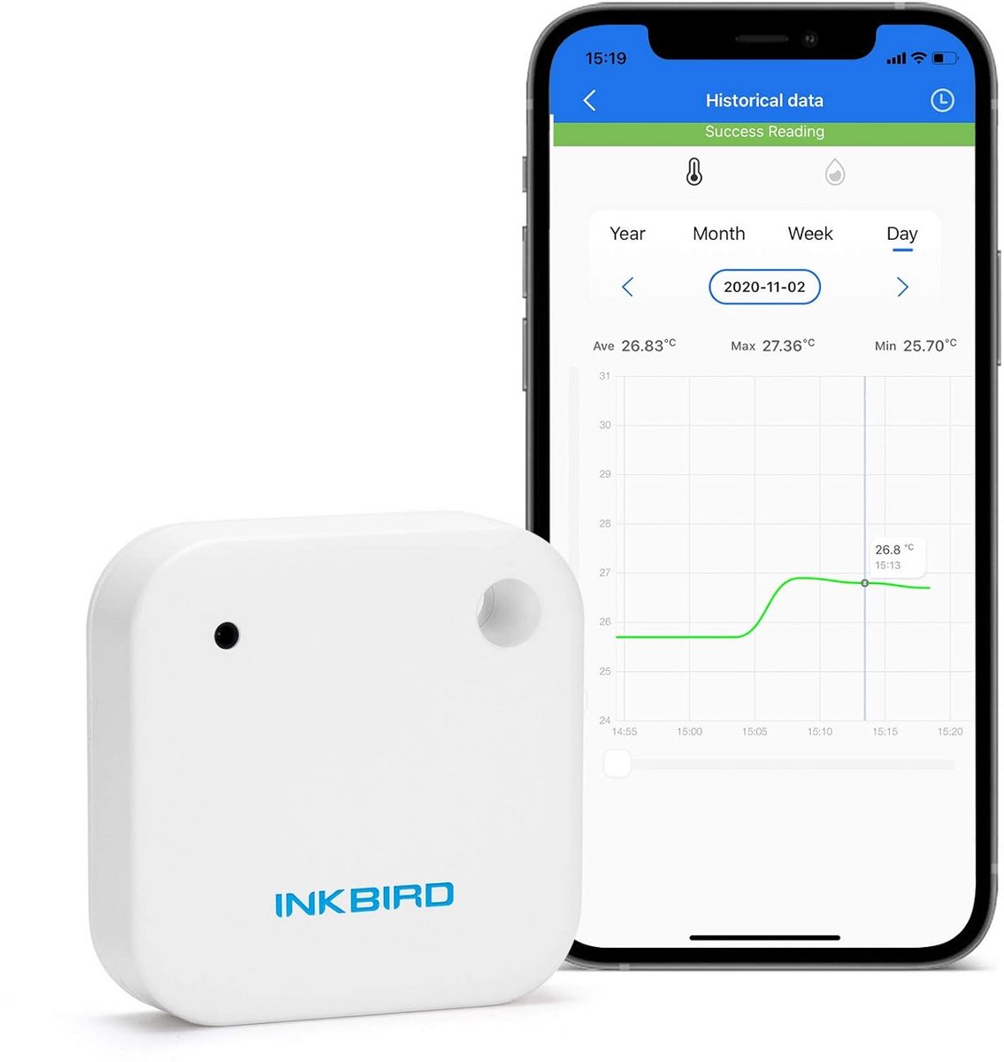 Bluetooth Thermometer Hygrometer met App voor Temperatuur & Vochtigheid Monitoring