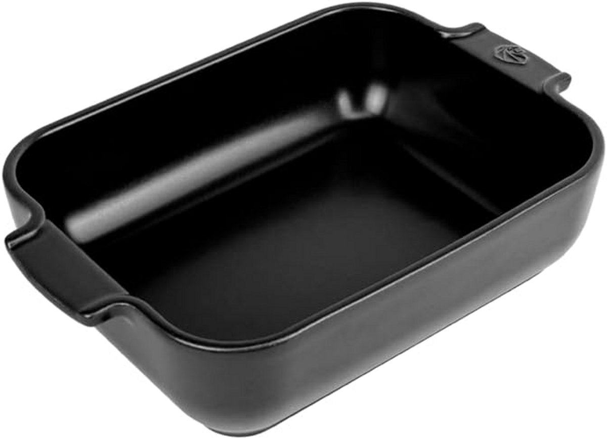 Rechthoekige Keramische Ovenschaal - 1.4 Liter - Satijn Zwart
