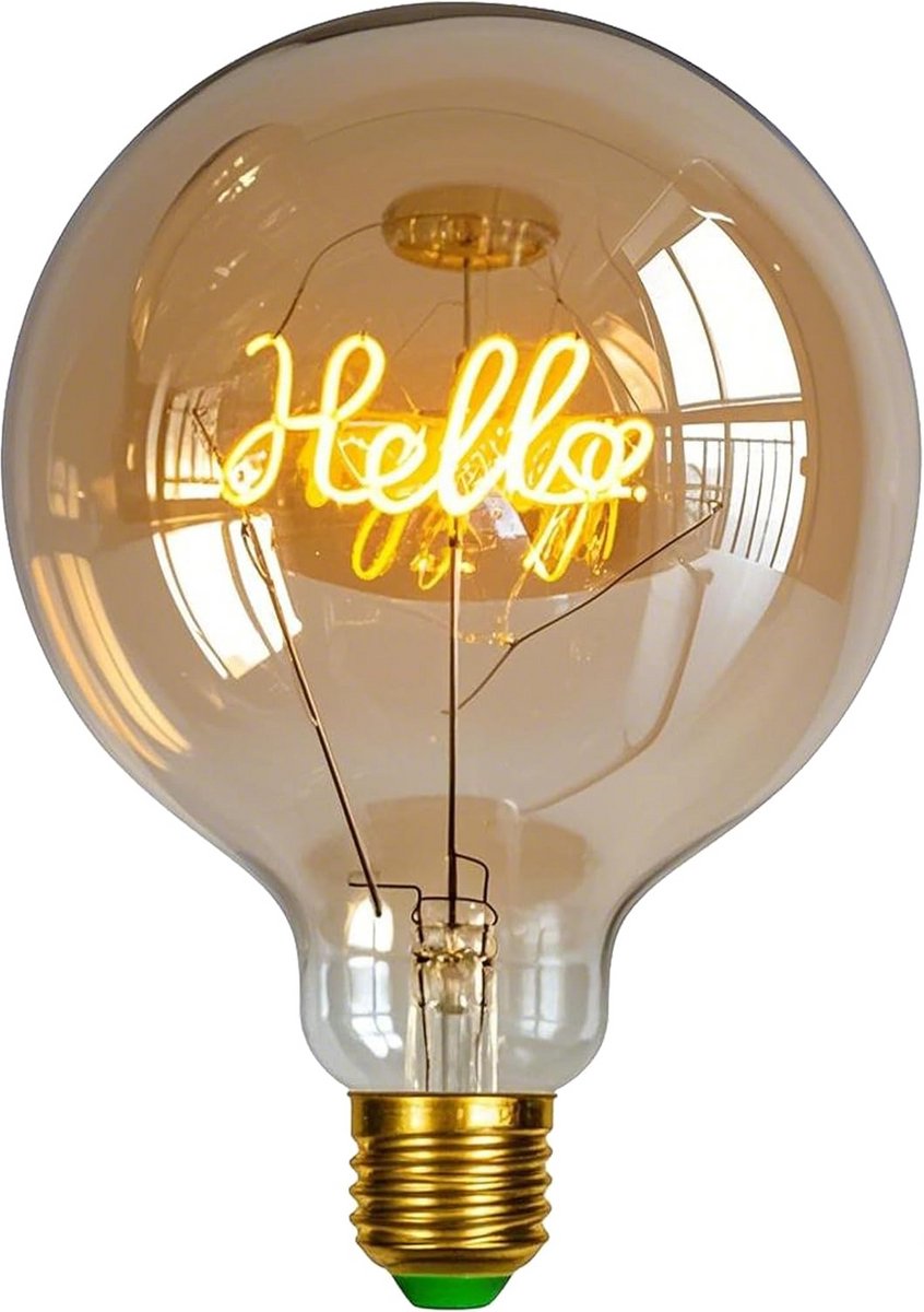 Vintage LED Filament Lamp G125 Sfeerlicht Dimbaar E27 4W Super Warm Wit