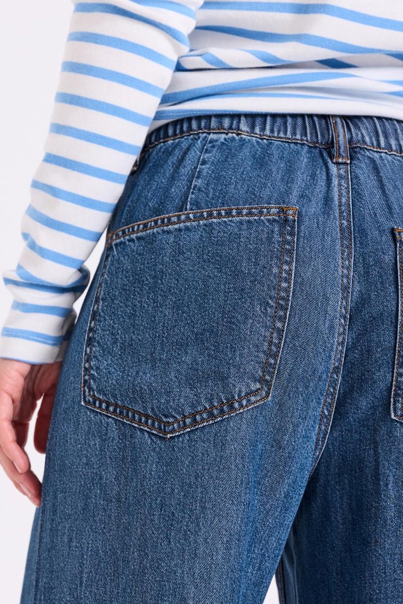 Freequent Milo-Pants Medium Blue Denim
