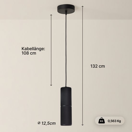 Brilliant Marty - Lampe suspendue - LED GU10 - Zwart