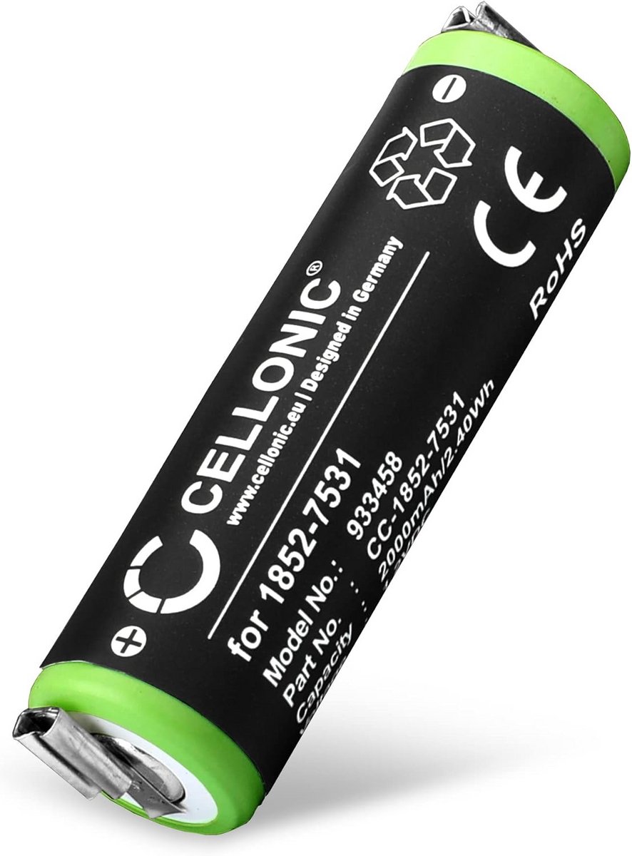 Oplaadbare Batterij voor Scheerapparaat (1.2 V, 2000 mAh) - Vervangend voor Moser ChroMini en Contura Modellen