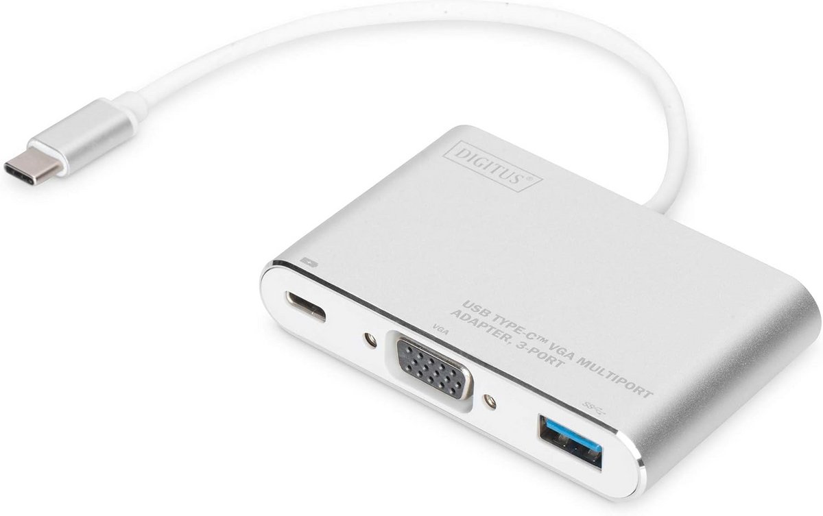 USB-C Hub met VGA, USB 3.0 Hub en Opladen (Power Delivery)