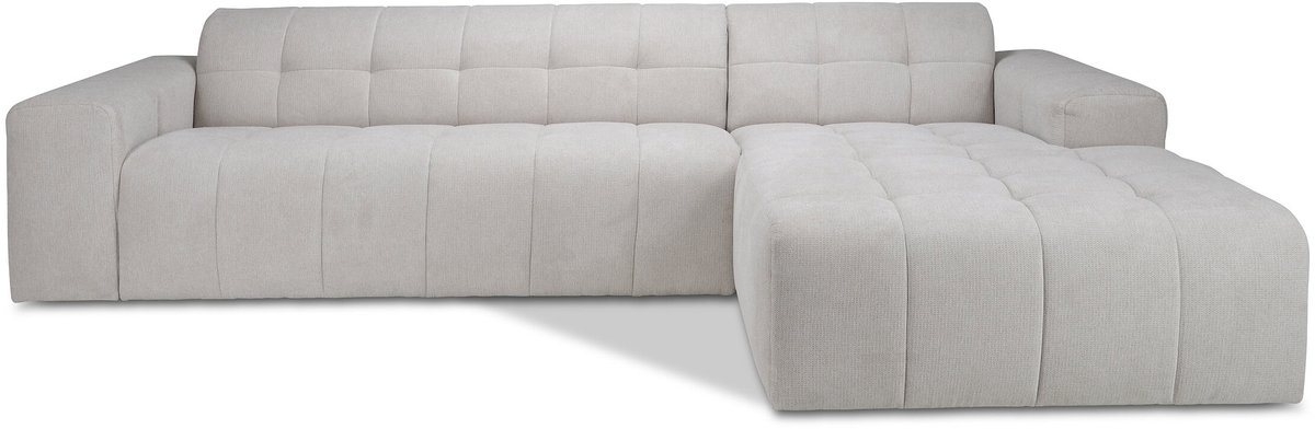 Icon Living - Bank Fika Hoekcombinatie 2.5-zits - Longchair Voorstaand Rechts Stof Mito Natural